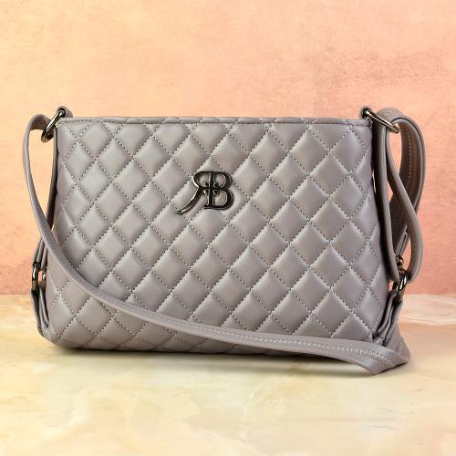 Taupe Textured Sling Bag