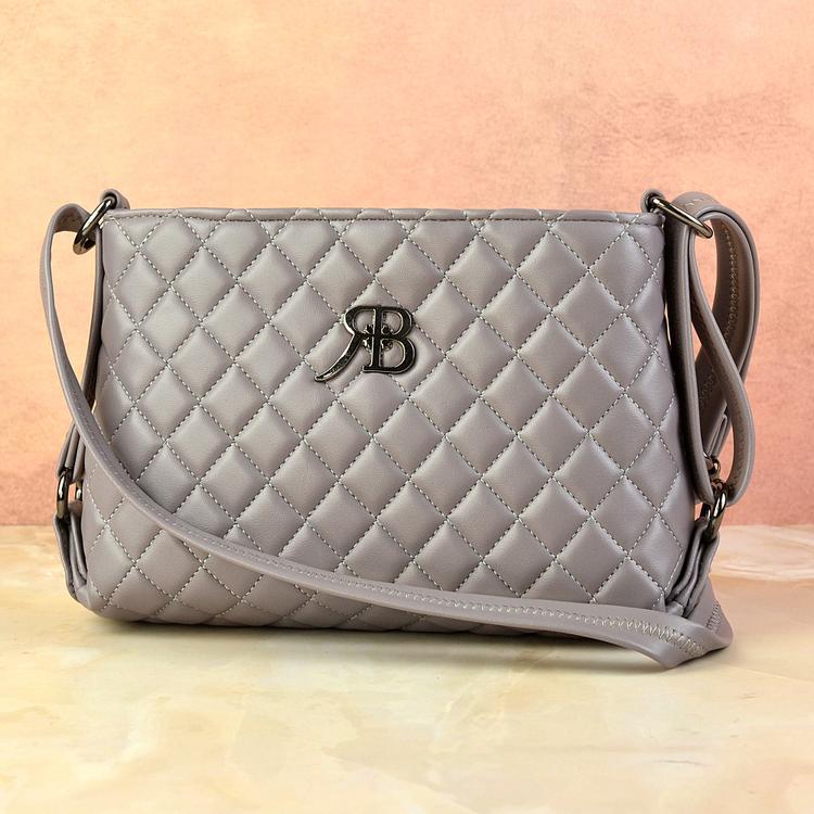 Taupe Textured Sling Bag
