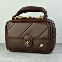 Brown Quilted Handbag