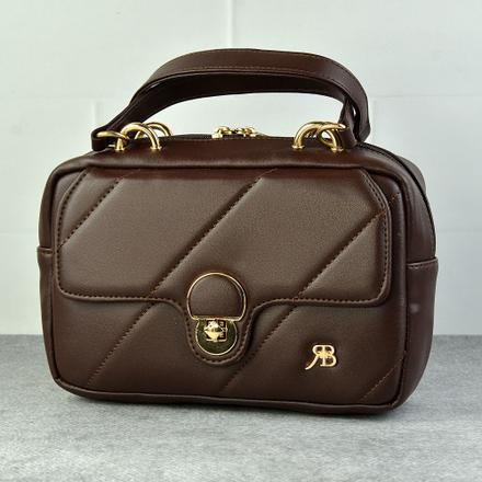 Brown Quilted Handbag