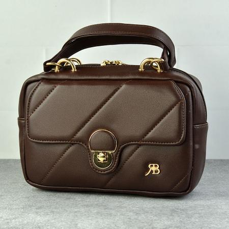 Brown Quilted Handbag