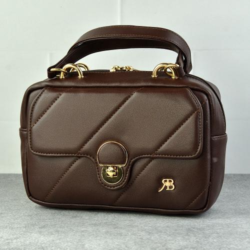 Brown Quilted Handbag