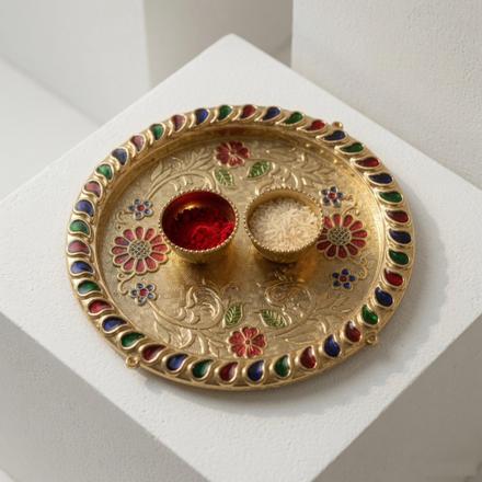 Floral Designer Roli Chawal Tray