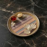 Steel Designer Rakhi Thali