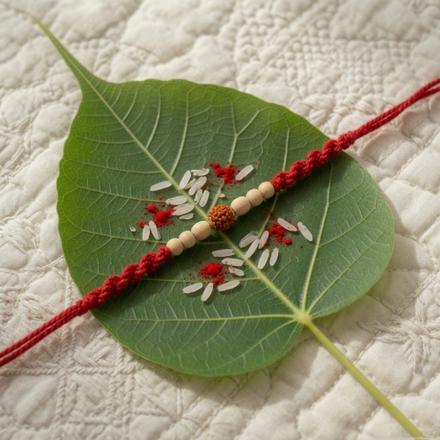 Rustic Rudraksh Dori Rakhi