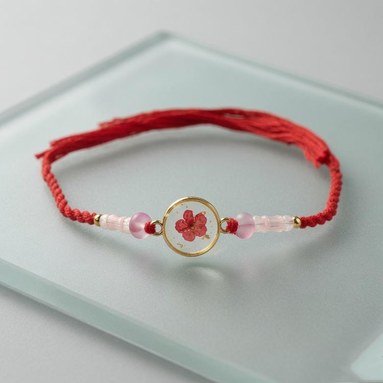 Floral Resin Charm Rakhi