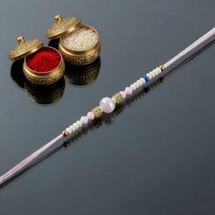 Baby Pink Blossom Dori Rakhi