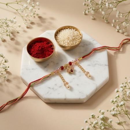 Crystal Drop Charm Rakhi