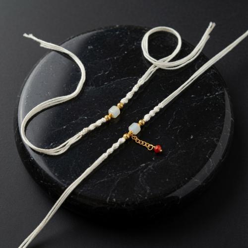 Ivory Charm Couple Rakhi Pair
