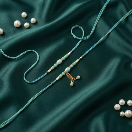 Aqua Harmony Couple Pair Rakhi