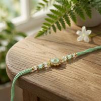 Pistachio Green Halo Rakhi