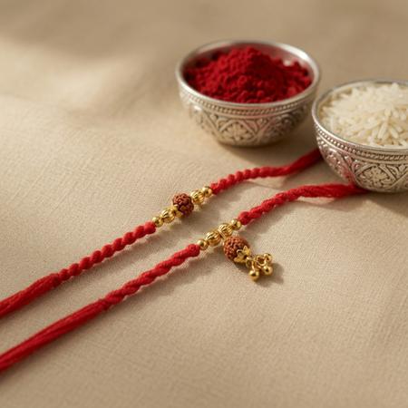 Sacred Rudraksha Couple Pair Rakhi
