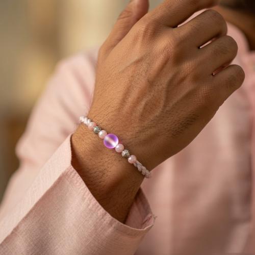 Blush Glass Bead Dori Rakhi