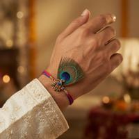 Royal Peacock Feather Rakhi