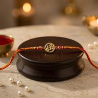Vibrant Om in a Circle Rakhi