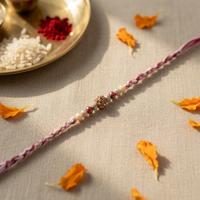 Rustic Maroon Dori Rakhi