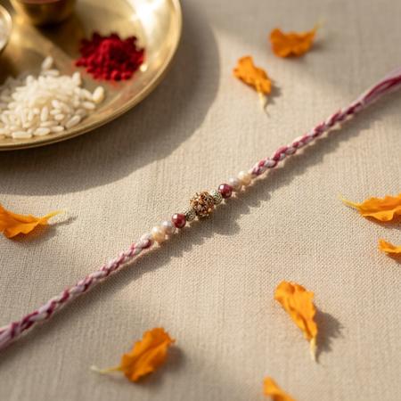 Rustic Maroon Dori Rakhi