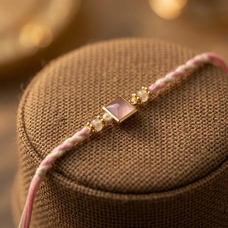 Blush Crystal Dori Rakhi