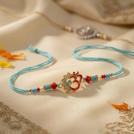 Sky Blue Om Rakhi
