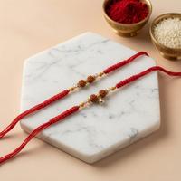 Dual Rudraksh Couple Pair Rakhi