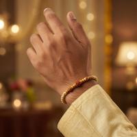 Single Rudraksh Beige Rakhi