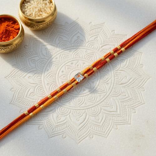 Royal Solitaire Twin Band Rakhi