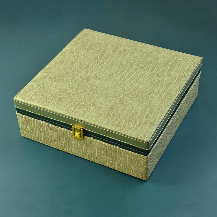 Green Textured Square Box