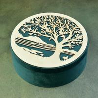 Green Velvet Tree of Life Box