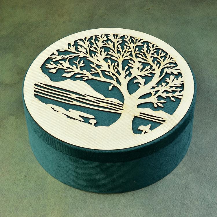 Green Velvet Tree of Life Box