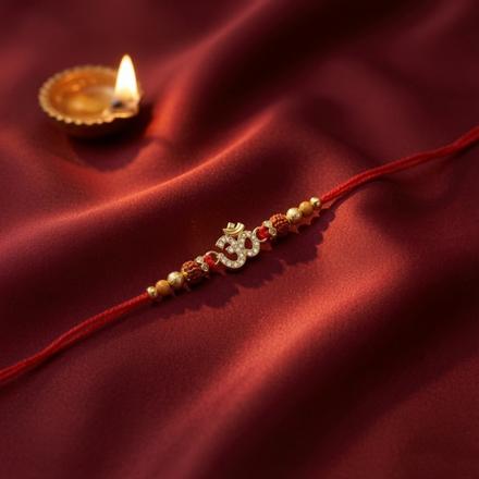 Golden Om Blessings Rakhi