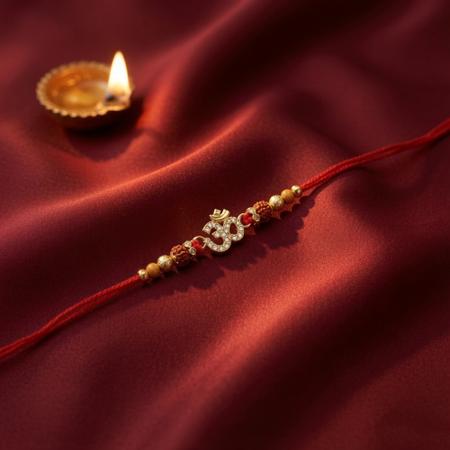 Golden Om Blessings Rakhi