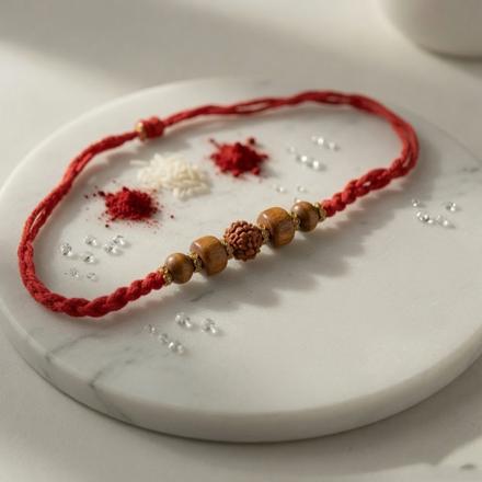 Rudraksha Wooden Bead Rakhi