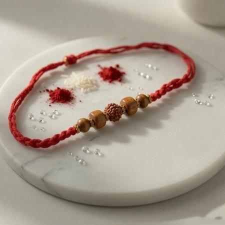 Rudraksha Wooden Bead Rakhi