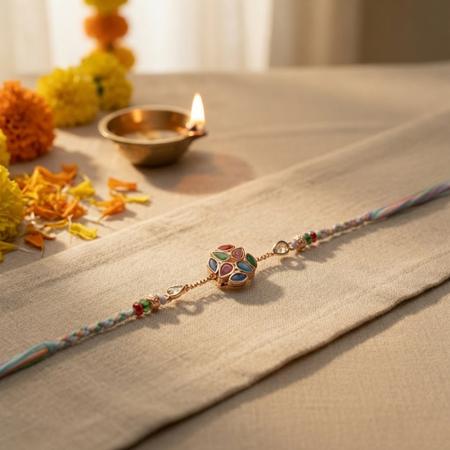 Color Petal Charm Rakhi
