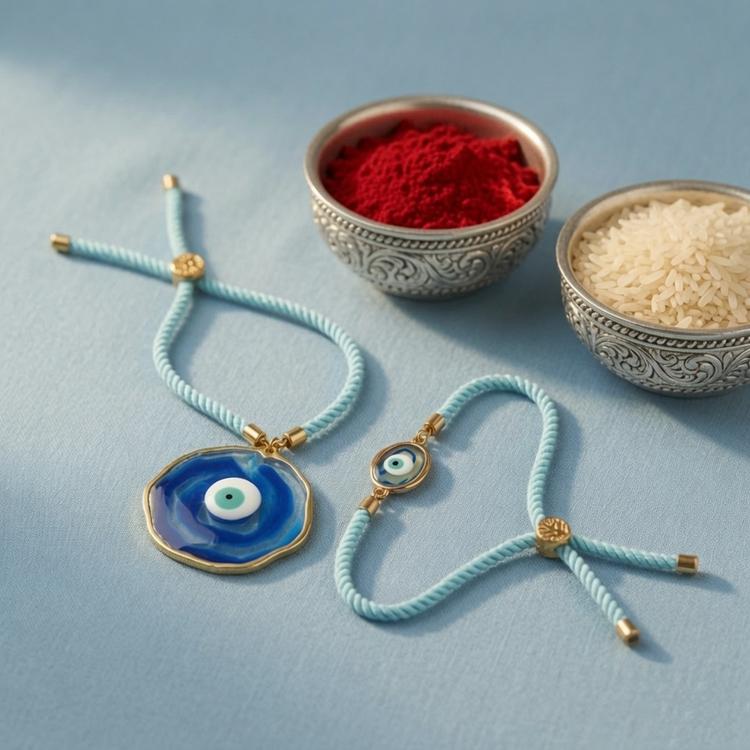 Ocean Evil Eye Charm Couple bands