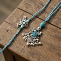 Antique Turquoise Lumba with Rakhi