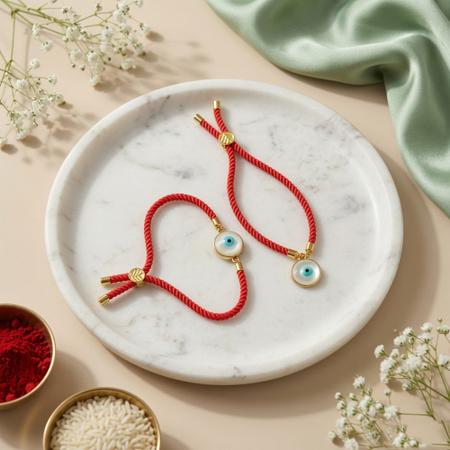 Red Evil Eye Couple Bracelet Bands