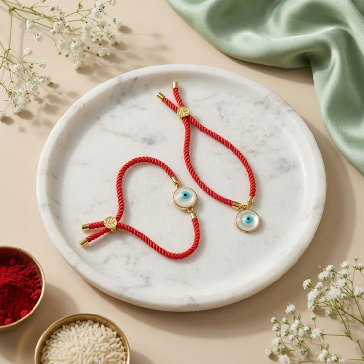 Red Evil Eye Couple Bracelet Bands
