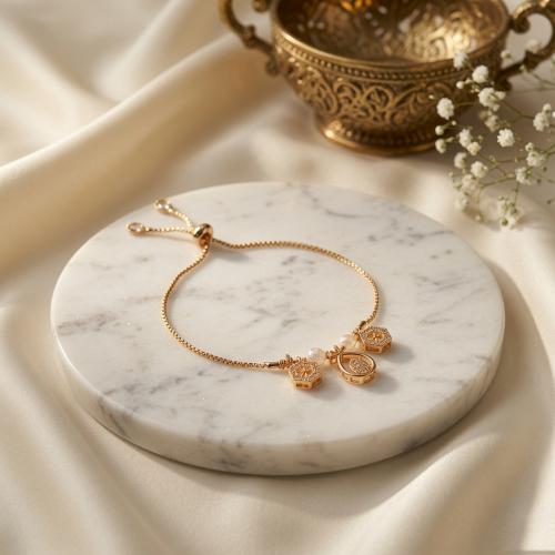 Raindrop Triple Charm Bracelet