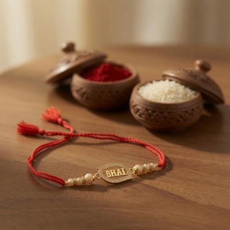 Golden Bhai Designer Rakhi
