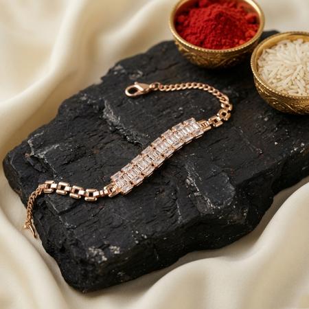 Rose Gold Elegance Rakhi