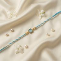 Sky Blue Crystal Dori Rakhi