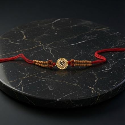 Sacred Om Twin Bead Rakhi