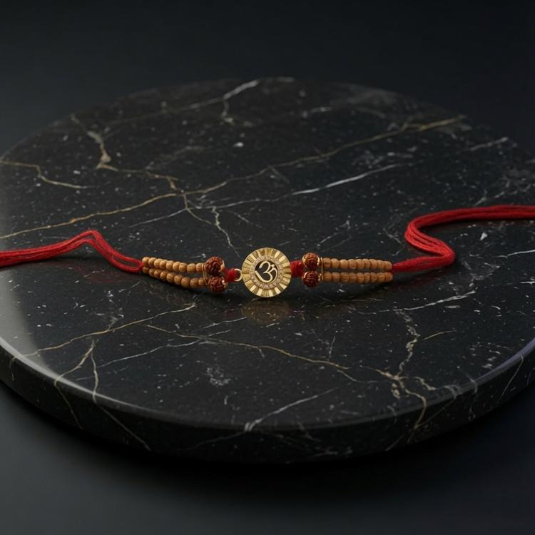 Sacred Om Twin Bead Rakhi