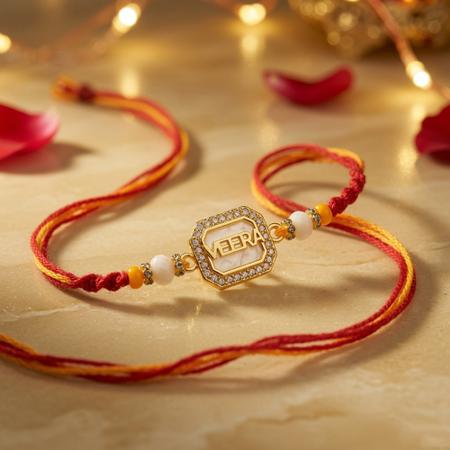 Crystal Border Veera Rakhi