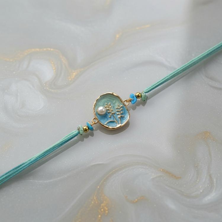 Serene Blue Pearl Rakhi