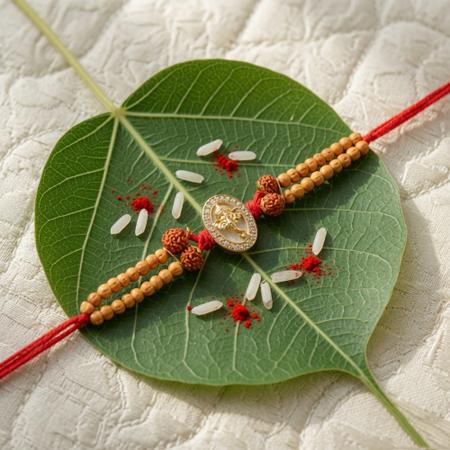 Ganpati Twin Bead Rakhi