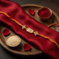 Om Floral Pearl Rakhi