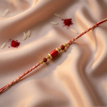 Sacred Coral Bead Rakhi