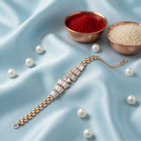 Crystal Cascade Bracelet Rakhi